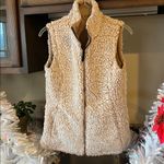 Free Country Puffer Vest Tan Reversible Frosted Sherpa Zip Ski Jacket Womens S  Photo 9