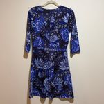 Title Nine  Dream Purple Dress Half Sleeve Floral Paisley Size Small Active Photo 8