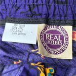 Saks 5th Avenue Women’s Vintage 80s Retro Y2K High Waist Floral Pattern Purple Short Size 4(27) Photo 1