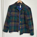 SAG HARBOR | Vintage Petite Plaid Single Breasted Button Blazer Jacket, 12(S) Green Photo 0