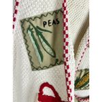Vintage Cottagecore Garden Vest Veggie Patch Embroidered Knit Farmer's Market White Size L Photo 7