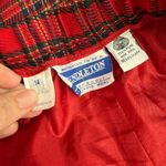 Pendleton VTG 70s  Womens 100% Wool Tapered Pants Tartan Red Plaid Size 14 Lined Photo 4