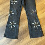 Azi ladies embroidered beaded floral glam denim jeans size 8 Blue Photo 2