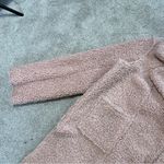 J.O.A. Women’s Reversible Teddy Faux Shearling Coat Oversized in Dusty Pink L Photo 5