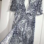 American Threads Blue & white floral romper dress Photo 3