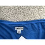 J.Crew One Shoulder Midi Dress Blue Floral Ruffle Pockets Cotton Tie Waist Sz 20 Photo 3