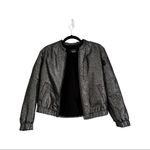Paige x Rosie Huntington-Whitel Metallic Boxy Cropped Bomber Jacket Silv… Photo 30
