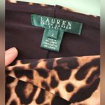 Ralph Lauren Lauren  Leopard Print Sheath Dress with Side Ruching Womens Size 2 Photo 6