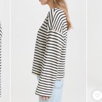 Apiece Apart Barca Long Sleeve Striped Shirt Navy Cream size Small $195 Photo 3