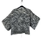 CHAPS  Zebra Print Sheer Kimono Sleeve Lightweight Chiffon Blouse Size XL Photo 1