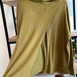 We The Free Anthropologie Tara Split Back Chartreuse Green Cozy Turtleneck, XS Photo 7