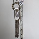 Chico's Chico’s Sam Threaded Silver-Tone Pendant Necklace NWT OS Tassel Simulated Stone Photo 6