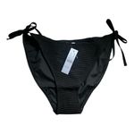 J.Crew  crochet string bikini bottom black large Photo 3