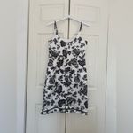 Talbots NWT Vintage 90's White & Navy Paisley Spaghetti Strap Mini Dress 8P Photo 6