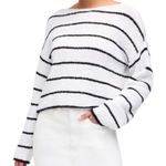 Madewell NWT  Boatneck Pullover Loose Knit Striped Sweater Oversized Size Small Photo 0