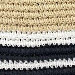 AQUA  Trio Striped Straw Woven Tote Bag New Photo 4