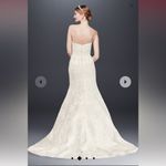 Oleg Cassini  satin lace strapless trumpet beaded wedding‎ dress 6 Photo 1