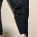 AGOLDE  Lana Mid Rise Straight Leg Jeans Black Distressed- Size 26 Photo 6