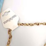 18K Gold Plated Heart chunky Necklace Set Stainless Steel womens Jewelry Photo 13