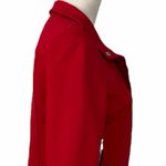 Cache  Jacket Cropped High Stand Collar Moto Zip Snap Closure Red Women’s Size 4 Photo 8