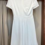 Elle White Dress With Floral Lace Trim Photo 1