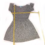 Buttons Knit Scoop Neck Grey Fleck Dress Photo 3