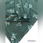 J.Crew NWT Women’s Ruffle Collar V-Neck Blouse Green/Floral Size M Photo 4