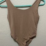 Indigo Luna Bodysuit • Size Medium • Minimalist Slow Fashion Essential Taupe Brown Photo 0