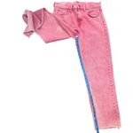 Gap Cheeky Straight High Rise Acid Wash Pink Jeans Womens Size 29/8R Barbie Photo 4