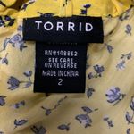 Torrid Challis Lace Up Back Yellow Floral Print Swing Cami Tank Top Size… Photo 11