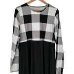 Simple Addiction Boutique White Blockin Around Maxi Dress Buffalo Plaid XXL Black Photo 3