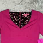 Betsey Johnson Dress Womens 2 Pink Scuba Crepe A-Line Preppy Retro Barbie Photo 4