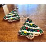 Handmade Caribbean Christmas Tree Earrings  Beaded Ornaments Island Vacat… Photo 7