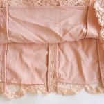 NBD X Revolve Lace Long Sleeve Choker Mini Dress S Peach Blush Photo 11