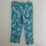 Lilly Pulitzer Vintage Blue/White Lioness Print Ankle Pants s4 Photo 3