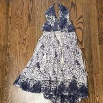 Free People  Beach Days Halter Neck Blue and Ivory Dress - size XS Photo 5