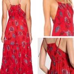 Free People Intimately Garden Party Maxi Dress Size Small Floral Red Lightweight Photo 2