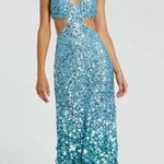 Mac Duggal  Blue Ombre Sequins Cut Out Gown Photo 0