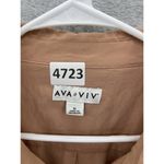 Ava & Viv AVA VIV Women's Button Front Blouse Solid Mauve Peach Size 1X Long Sleeve Photo 10
