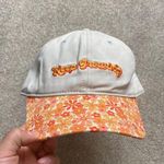 Keep Growing Orange Floral Canvas Adjustable Hat Photo 0