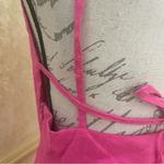 ZARA  PINK MAGENTA BEADED LINEN BLEND MINI DRESS OPEN BACK SZ M Photo 4