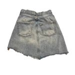 ZARA  Woman Distressed Light Wash Denim Skirt Size US 5 Photo 2