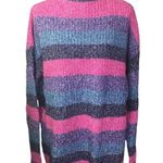 Gap NEW  Sweater Marled Stripe Mock Neck Women's XXL Pink Blue Purple Wool Blend Photo 0