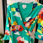 Julie Brown  Skylar Green Floral Wrap Dress Photo 2