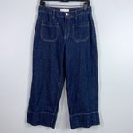 ZARA  wide leg crop high waisted jeans size 6 Photo 2