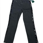 Ralph Lauren Lauren Classic Straight Ankle Jeans With Sequin Details NEW Size 4 Photo 1