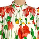 TCEC Think Of Me Cottagecore Floral Shift Dress Bodice Ruffled Collar Puff Sleeves L Photo 2