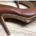 Halston Women's 6 Brown Vegan Leather Slip Photo 8