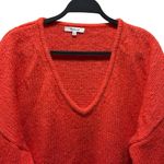 Madewell Knit Oversized Balloon Sleeves V Neck Wool Blend Sweater Size XL Photo 4