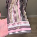 Lee  pink brown contemporary striped long sleeve button Down shirt Photo 4